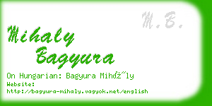 mihaly bagyura business card